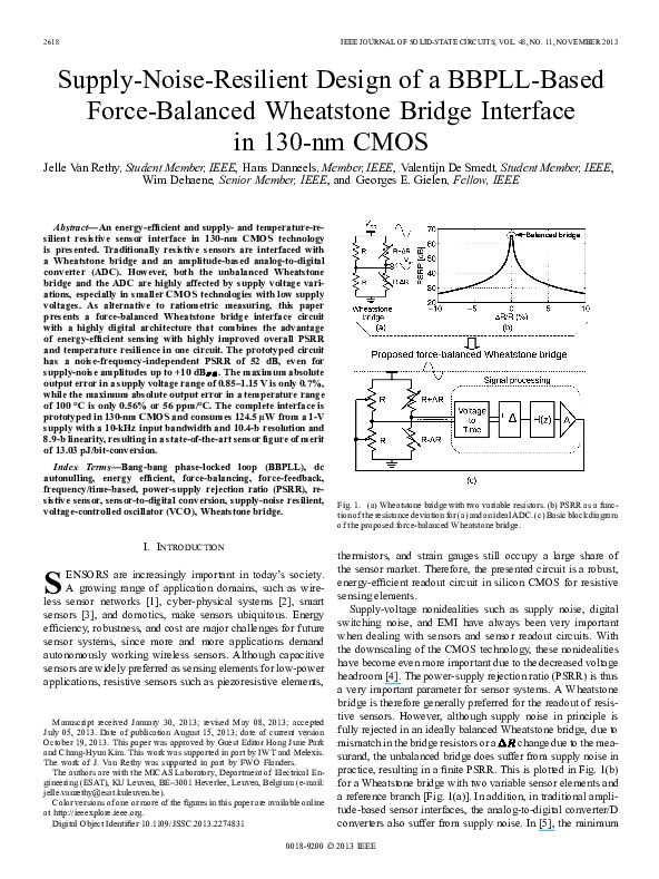 (PDF) Supply-Noise-Resilient Design of a BBPLL-Based Force-Balanced ...