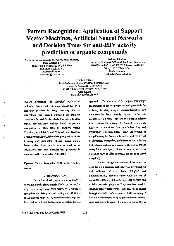 (PDF) Pattern recognition: Application of Support Vector Machines ...