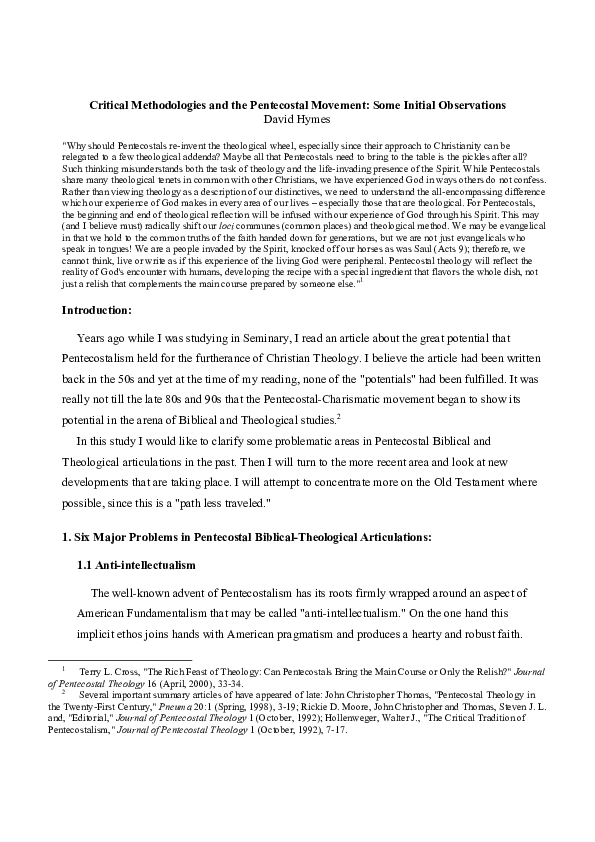 Pentecostal theology pdf image