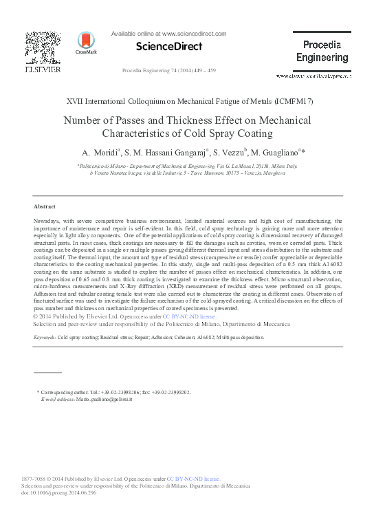 (PDF) Number of Passes and Thickness Effect on Mechanical ...