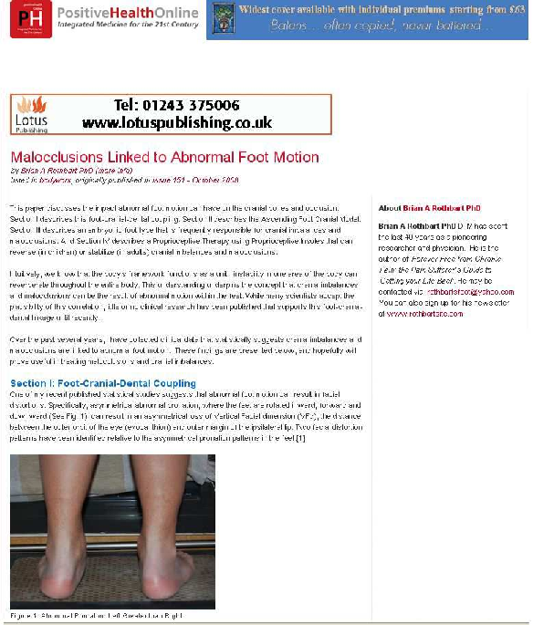  PDF Abnormal Foot Motion The Link To Malocclusions Brian A 