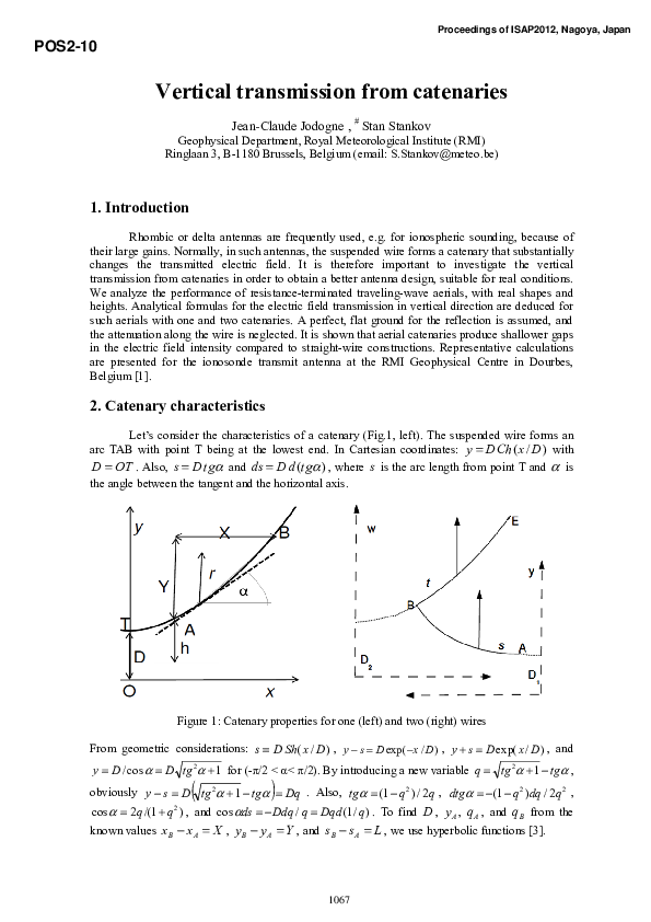 (PDF) Vertical transmission from catenaries Stanimir Stankov