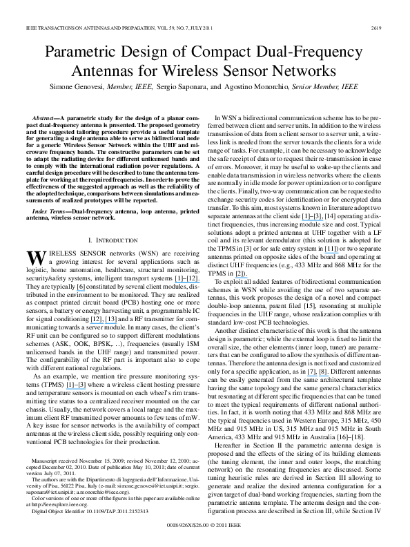 (PDF) Parametric Design of Compact Dual-Frequency Antennas for Wireless ...