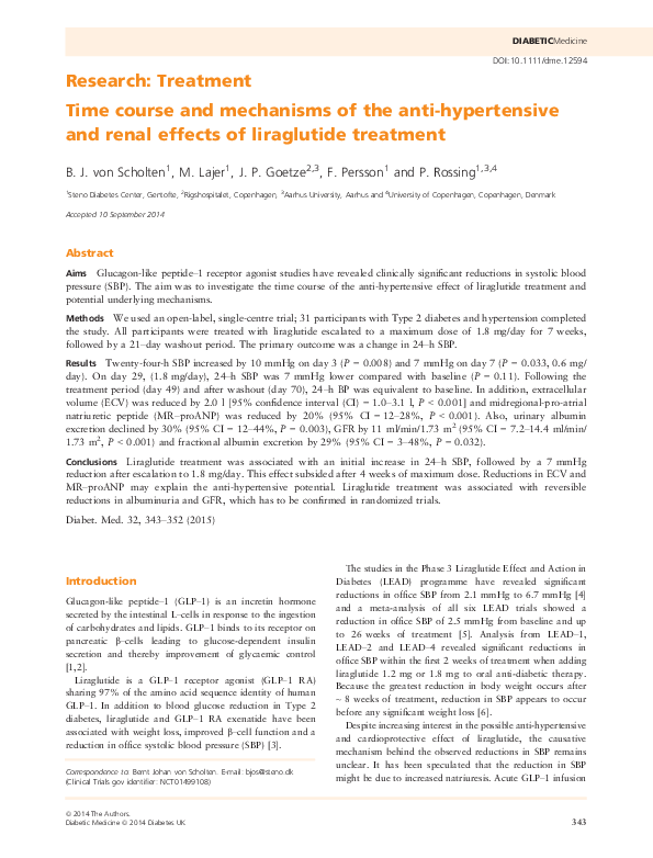(PDF) GLP-1 Receptor Agonists and Diabetic Kidney Disease: A Call of ...