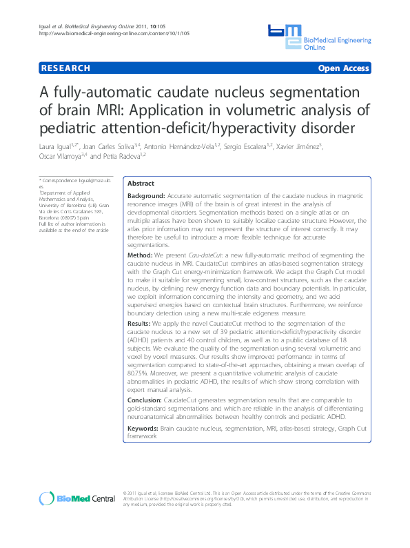 (PDF) A fully-automatic caudate nucleus segmentation of brain MRI ...