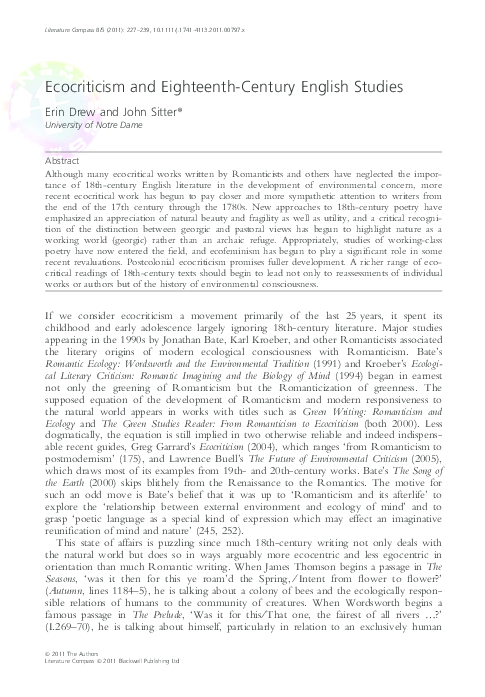 Examples of ecocriticism in literature image