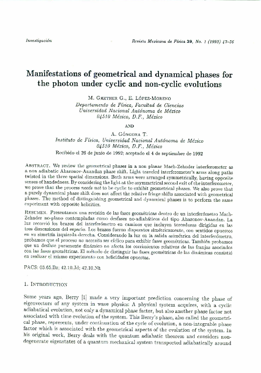 (PDF) Manifestations of geometrical and dynamical phases for the photon ...