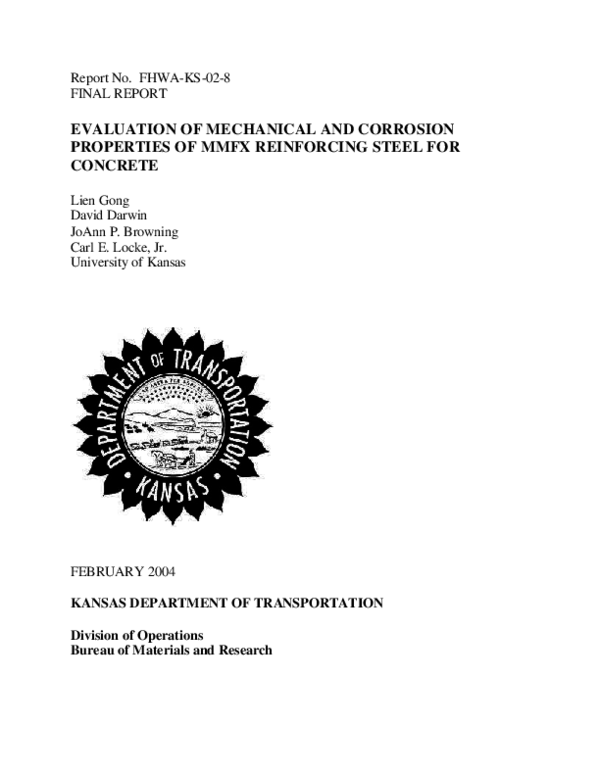 (PDF) Evaluation of Mechanical and Corrosion Properties of MMFX ...
