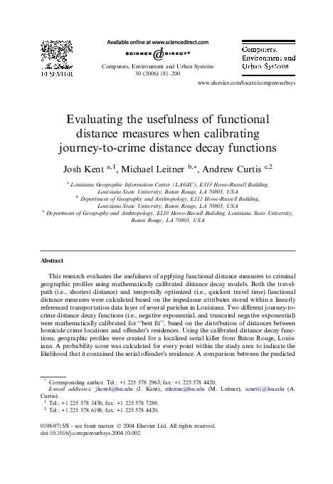 (PDF) Evaluating the usefulness of functional distance measures when ...