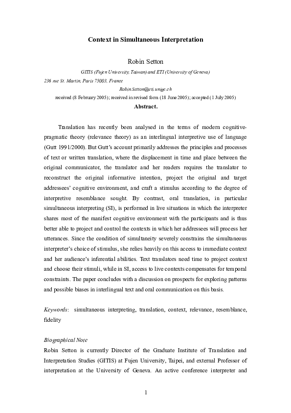 Pros and cons of simultaneous interpreting image
