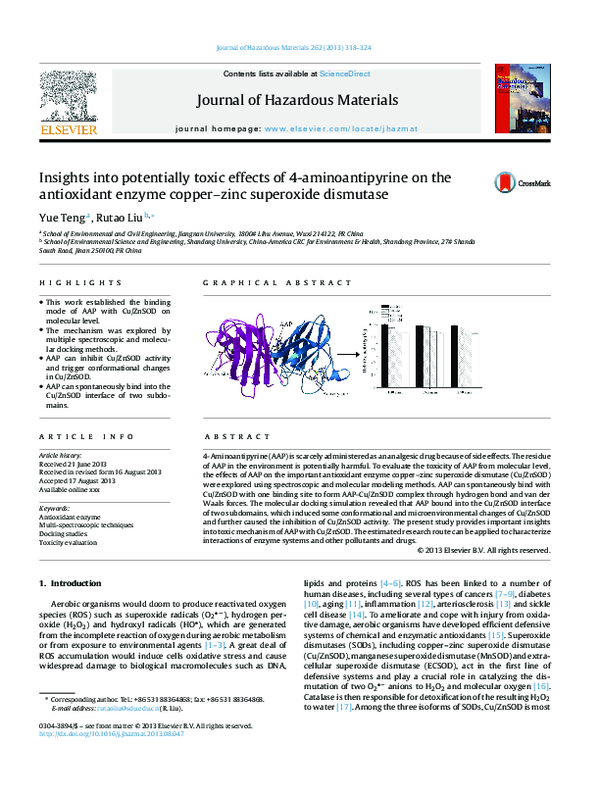 (PDF) Insights into potentially toxic effects of 4aminoantipyrine on