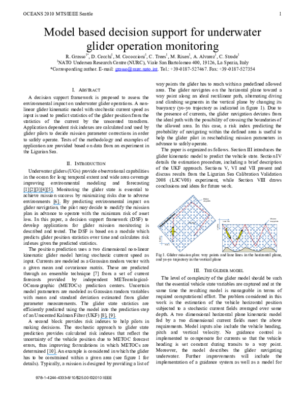 (PDF) Model based decision support for underwater glider operation ...