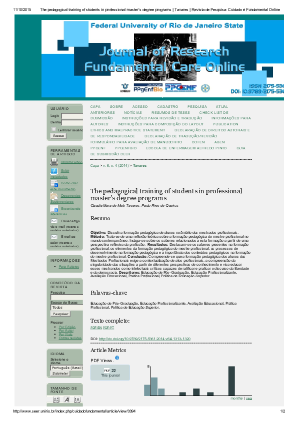 (PDF) The pedagogical training of students in professional master’s ...