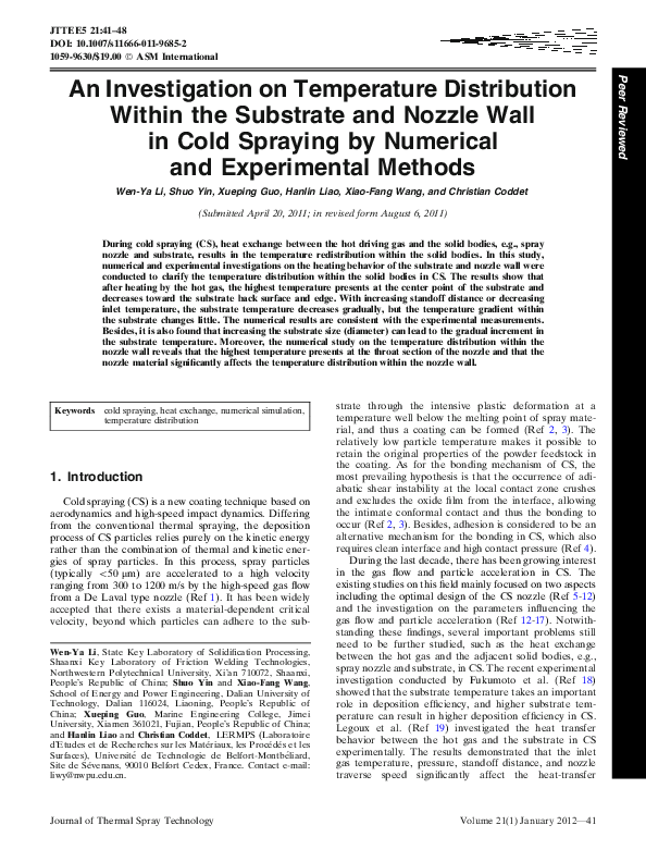 (PDF) An Investigation on Temperature Distribution Within the Substrate ...