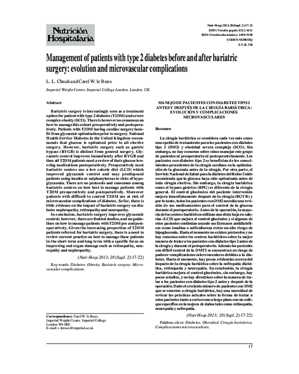 (PDF) Management of patients with type 2 diabetes before and after ...
