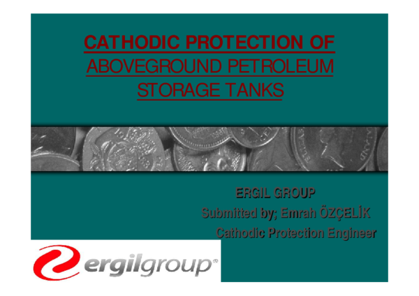(PDF) CATHODIC PROTECTION OF ABOVEGROUND PETROLEUM STORAGE TANKS