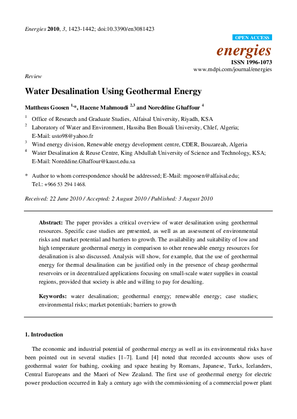 Importance of desalination picture