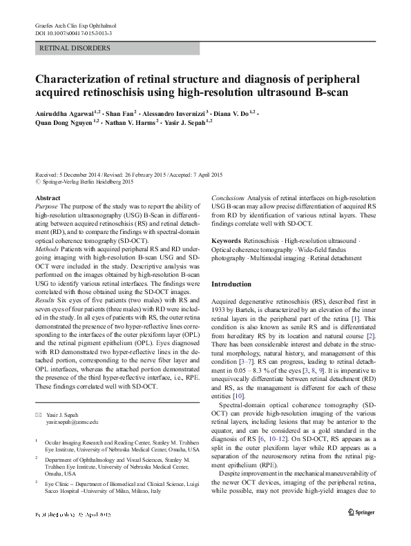 (PDF) Characterization of retinal structure and diagnosis of peripheral ...