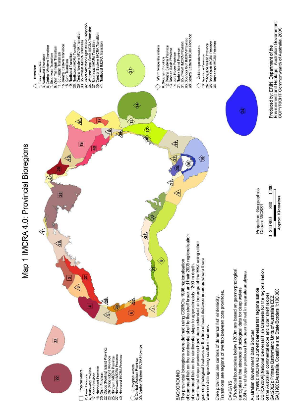 (PDF) Map 1- IMCRA 4 - Provincial Marine and Coastal Bioregions of ...