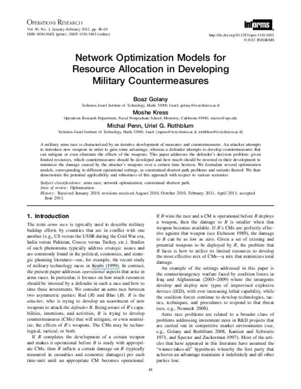 (PDF) Network optimization models for resource allocation in developing ...