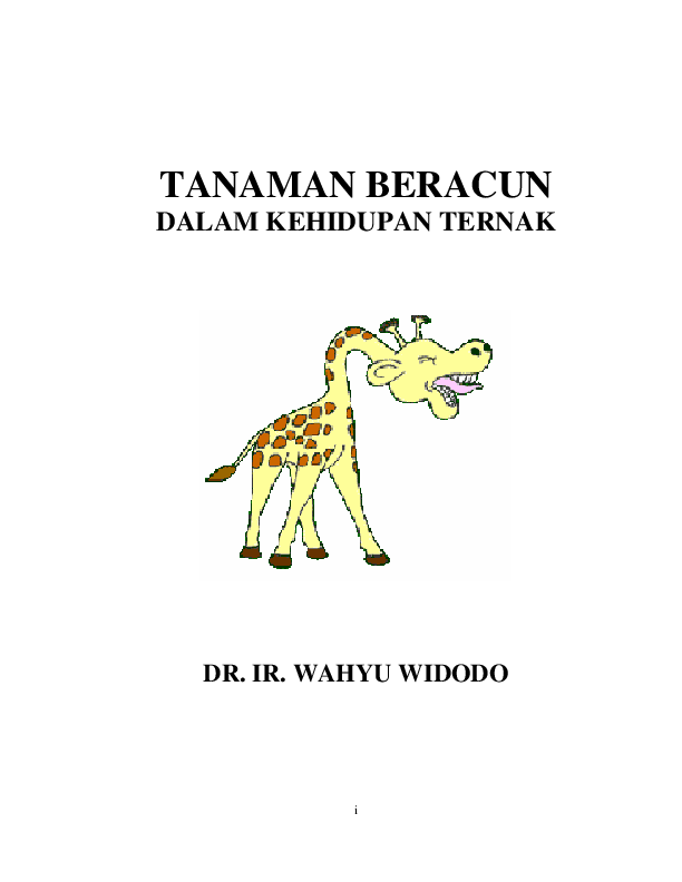 Pdf Tanaman Beracun Bagi Kehidupan Ternak Yusuf Ahmad