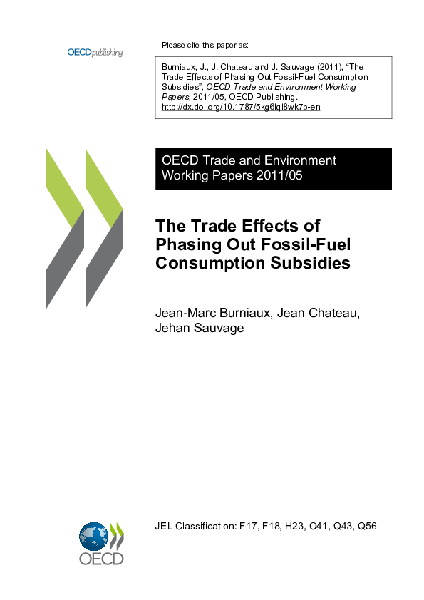 (PDF) The Trade Effects of Phasing Out Fossil-Fuel Consumption Subsidies