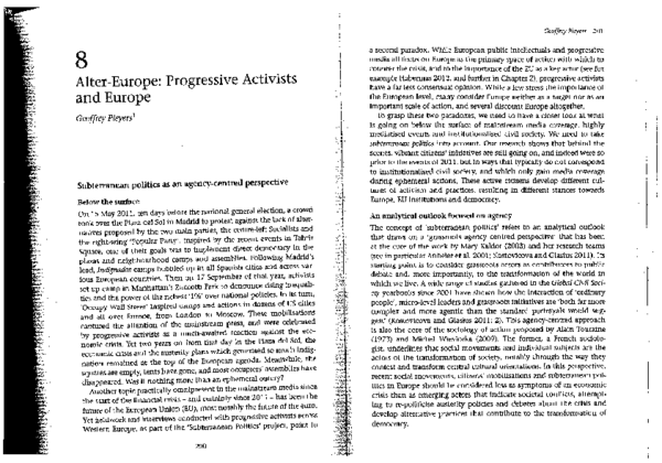 First page of “Alter-Europe: Progressive activists and Europe”