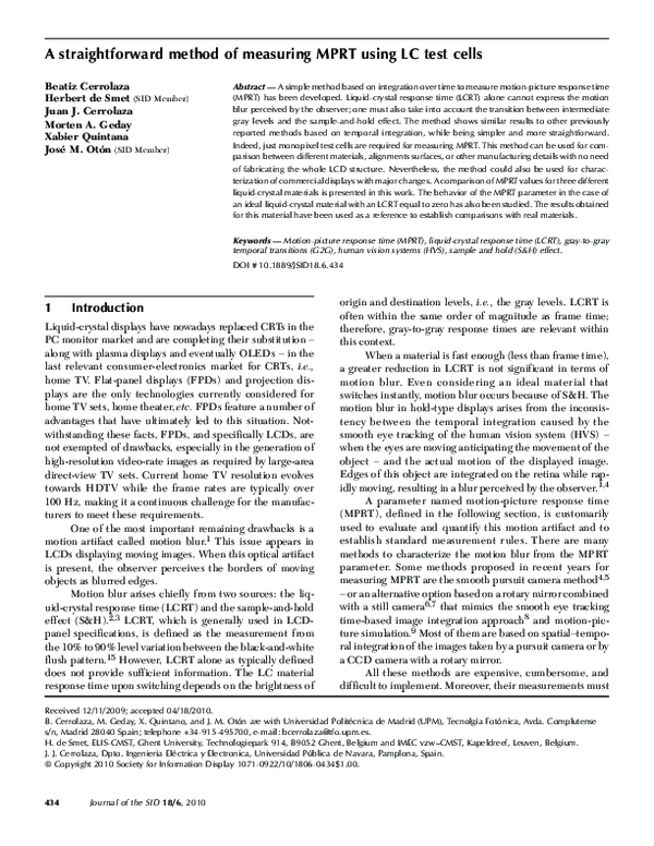 (PDF) A simple method to measure MPRT by using experimental Gray to
