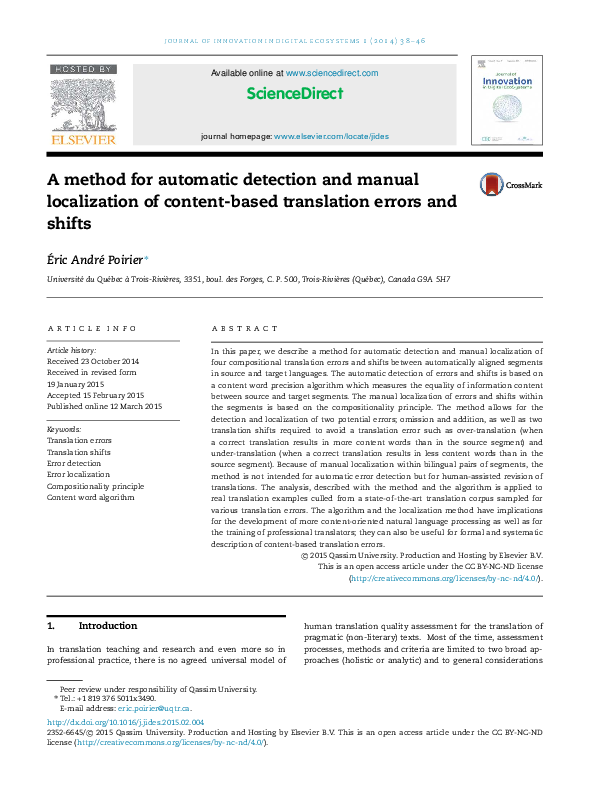 (PDF) A method for automatic detection and manual localization of ...