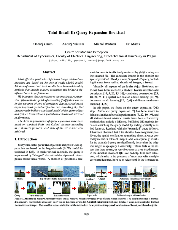(PDF) Total recall II: Query expansion revisited