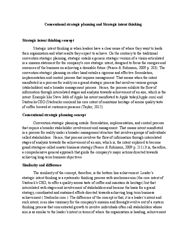 Strategic intent vision, mission goals and objectives image