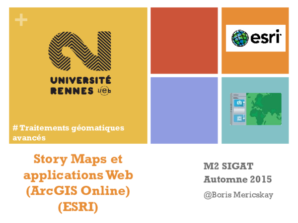 Story Maps et Web Apps avec ArcGIS Online
