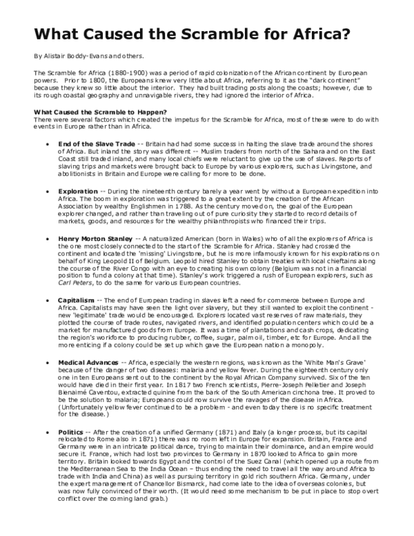 African scramble essay image