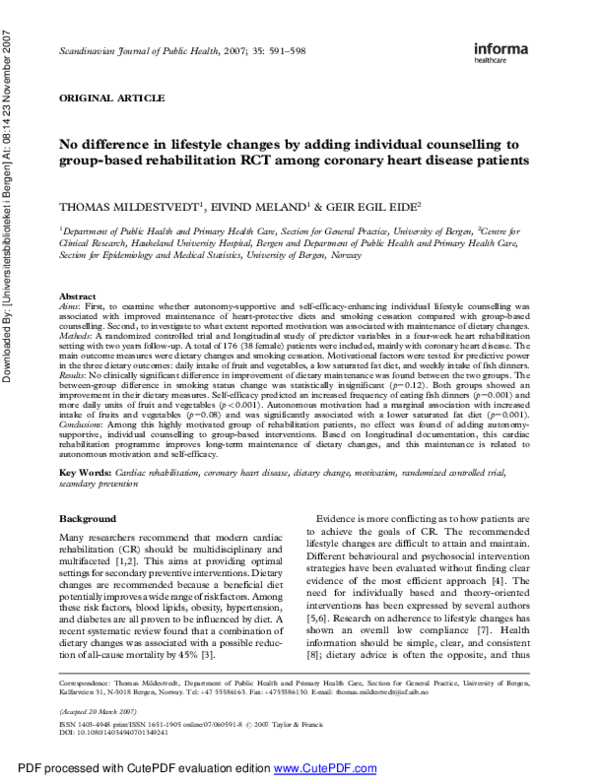 (PDF) No difference in lifestyle changes by adding individual ...