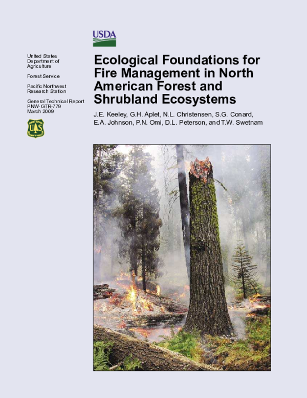 (PDF) Ecological Foundations for Fire Management in North American ...