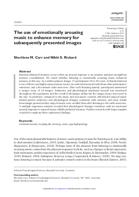 Arousing music essay picture