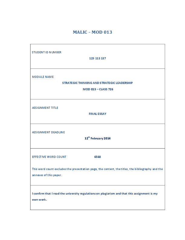 Strategic thinking essays 08 picture