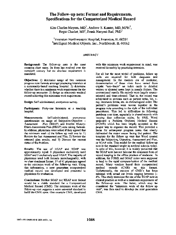 Medical Charting Examples For Teaching