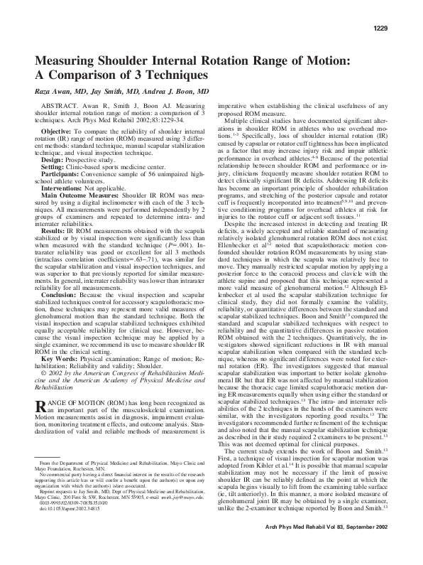 (PDF) Measuring shoulder internal rotation range of motion A