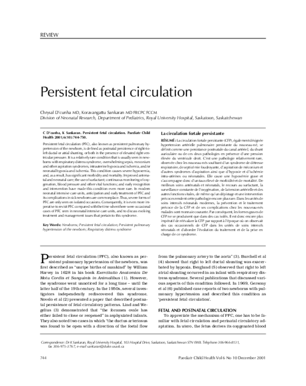  pdf persistent fetal circulation