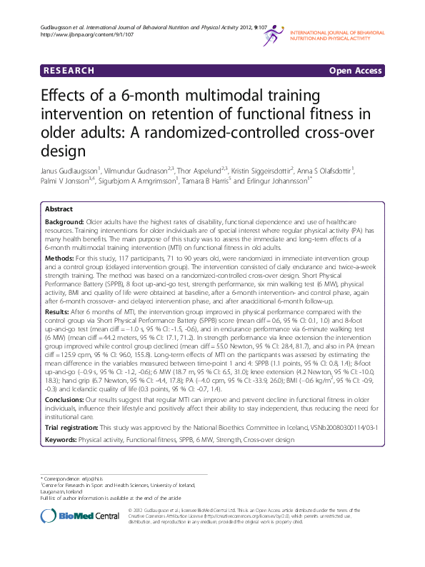 (PDF) Effects of a 6-month multimodal training intervention on ...