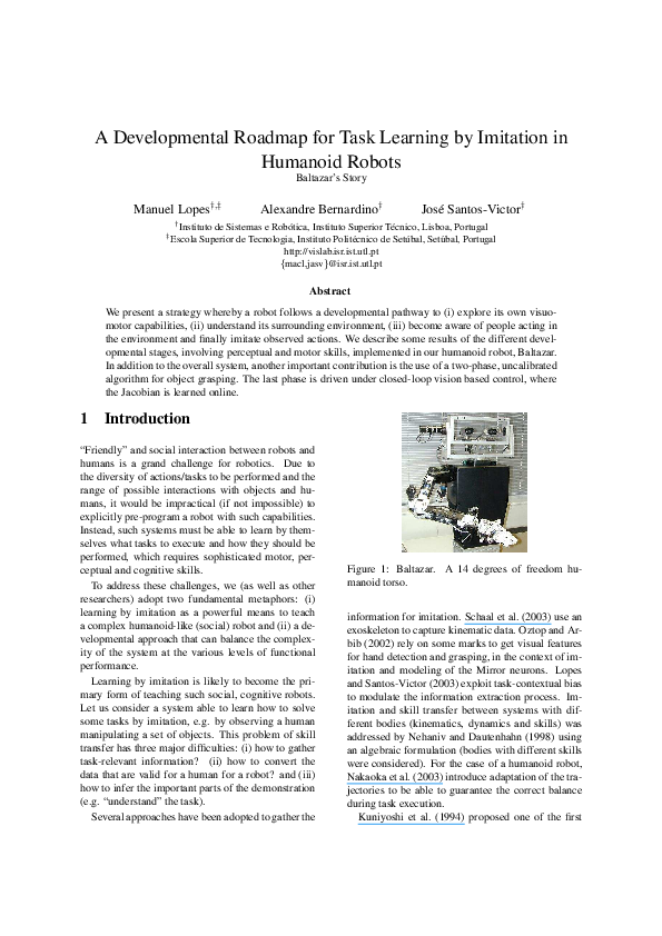 (PDF) A developmental roadmap for task learning by imitation in ...