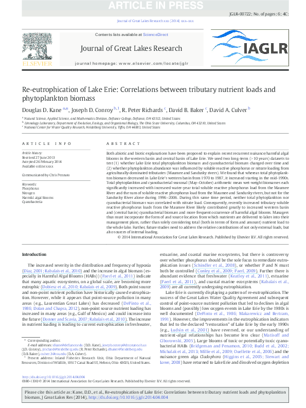 Eutrophication research project image