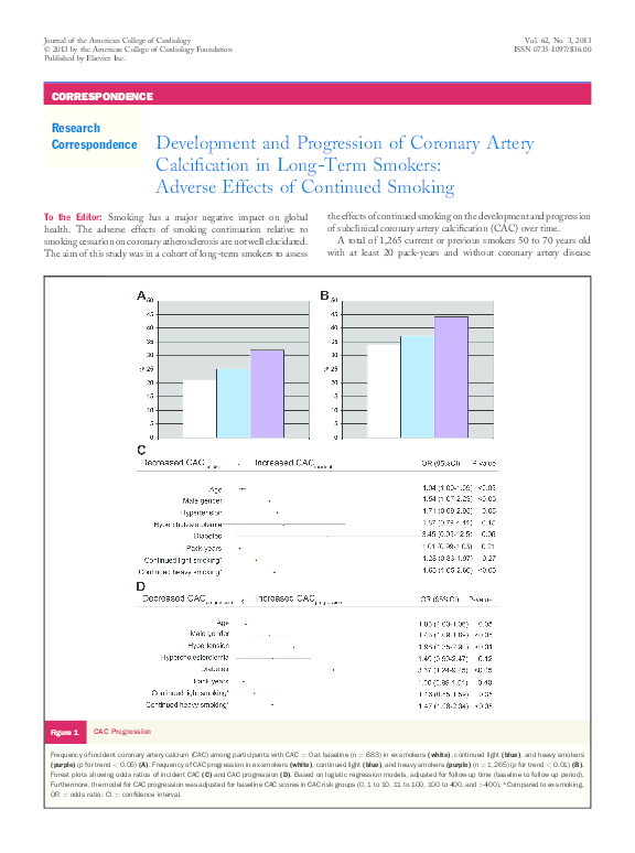 (PDF) Development and Progression of Coronary Artery Calcification in ...