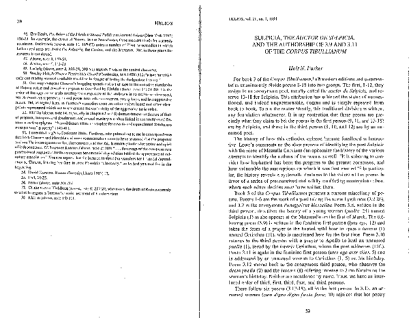 (PDF) Sulpicia, the Auctor de Sulpicia and the Authorship of 3. 9 and 3