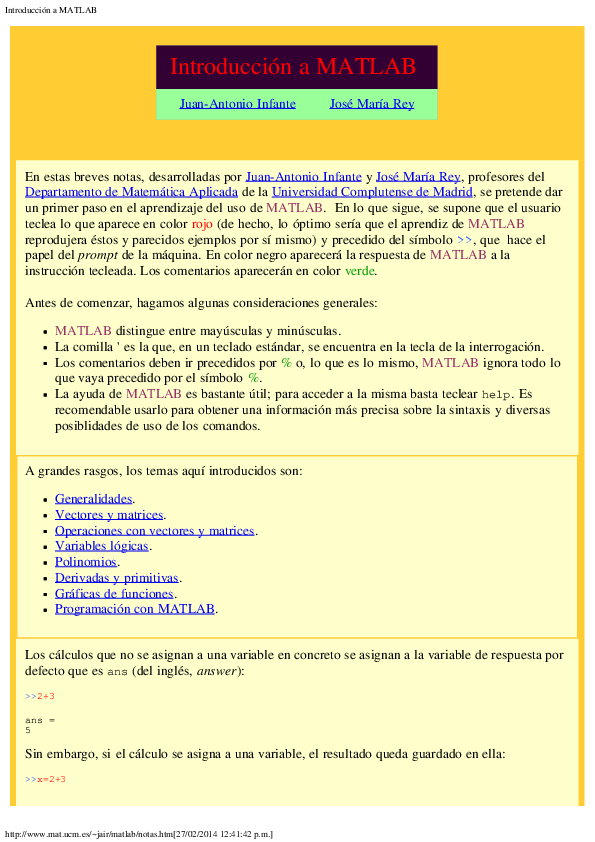 (PDF) Introducción a MATLAB isaac chavez Academia.edu