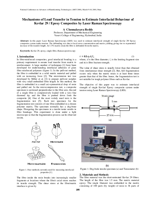 (PDF) Mechanisms of Load Transfer in Tension to Estimate Interfacial
