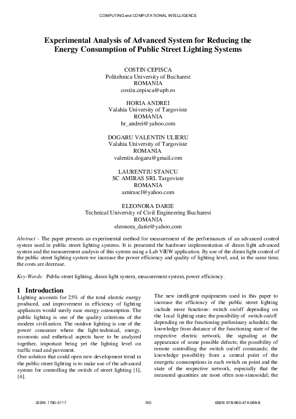 (PDF) Experimental analysis of advanced system for reducing the energy ...