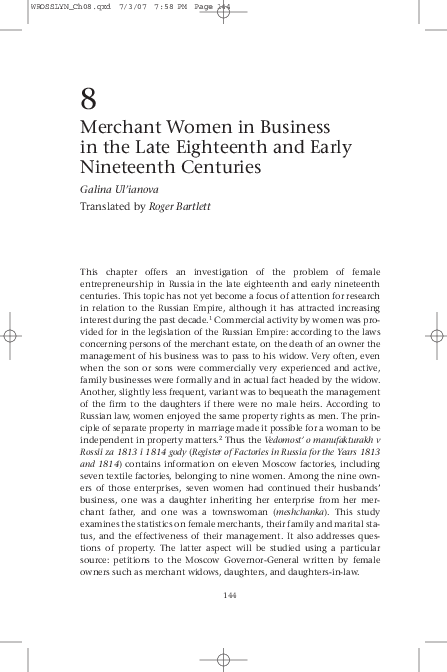 (PDF) Women in Russian Culture and Society, 1700-1825 Eds.: Rosslyn ...