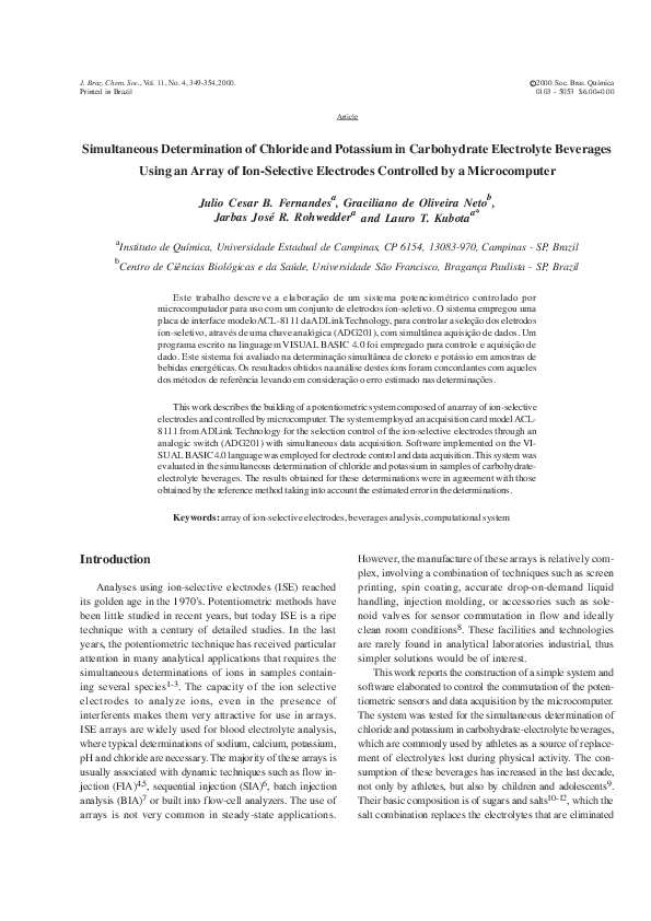 (PDF) Simultaneous determination of chloride and potassium in ...